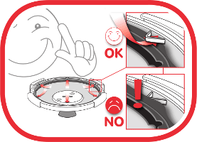 Le joint de votre autocuiseur ne doit pas être gêné par les petites encoches qui servent à le caler dans le couvercle