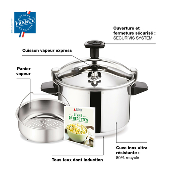 Cocotte SEB Minute A Induction 6L - Inox - Electro Chaabani vente  electromenager