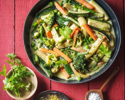 Recette Curry vert de légumes croquants - Seb