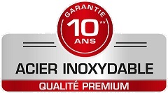 Garantie 10 - Acier inoxydable